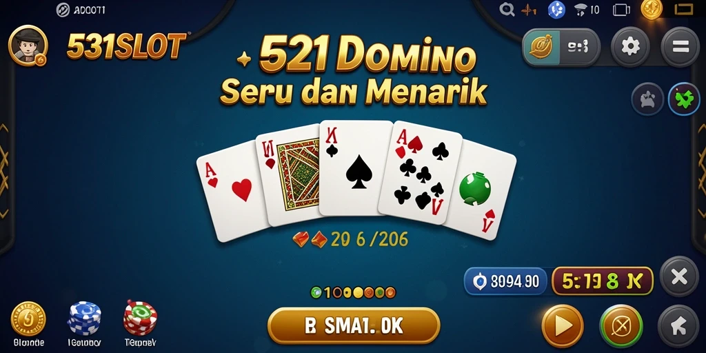 Tampilan gameplay menegangkan dari game Domino 531SLOT.