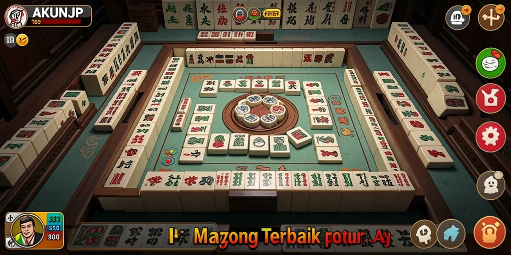 Tampilan gameplay Mahjong AKUNJP yang menarik dan seru.