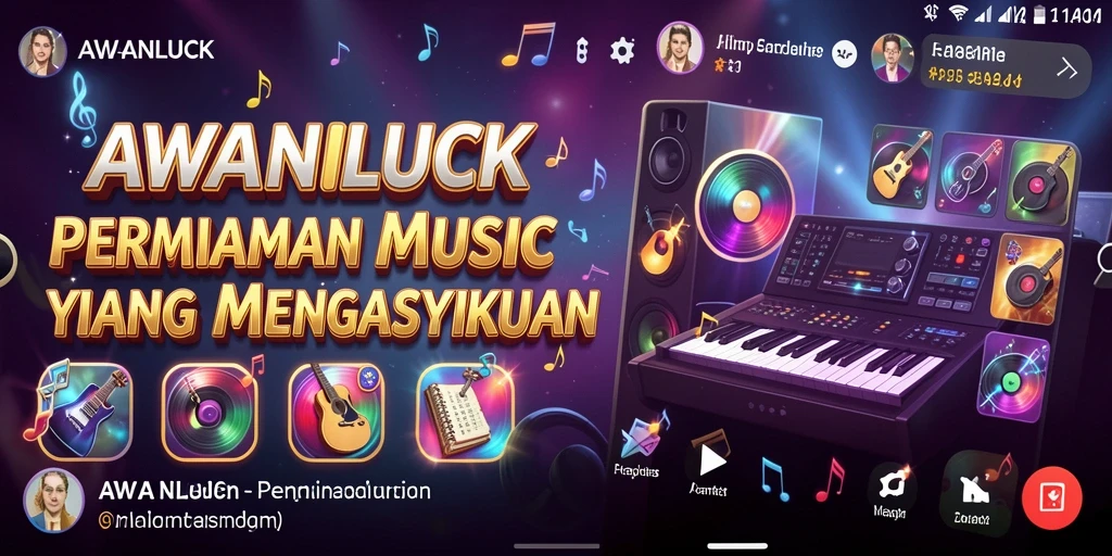 Tampilan screenshot <strong>AWANLUCK</strong> yang menunjukkan antusiasme pemain saat bermain musik.