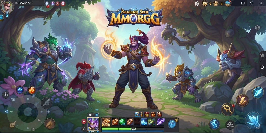 Screenshot gameplay INOVA77 yang menampilkan pertarungan epik antara pemain.
