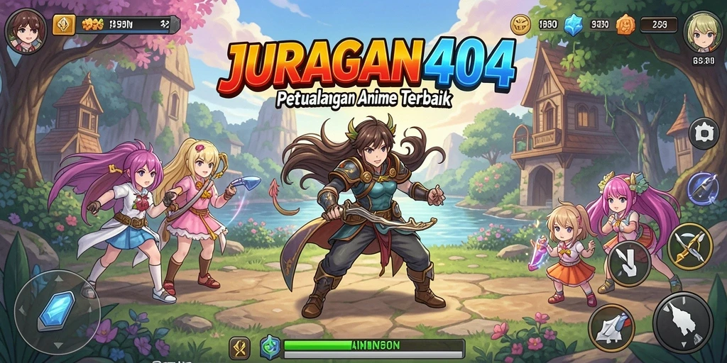Tampilan menarik dari gameplay Anime JURAGAN404 yang penuh aksi.