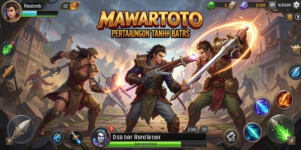 Tangkapan layar gameplay MAWARTOTO menampilkan aksi pertarungan intens.