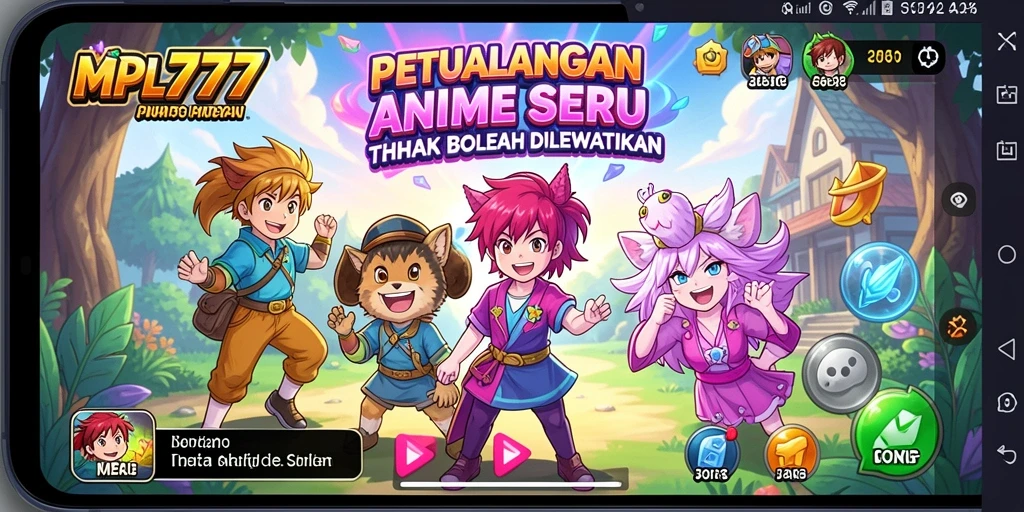 Tampilan gameplay MPL777 dengan karakter Anime yang seru.