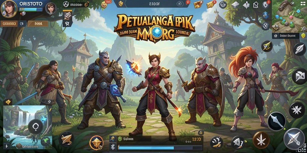 Tampilan gameplay ORISTOTO yang memukau dalam dunia MMORPG.