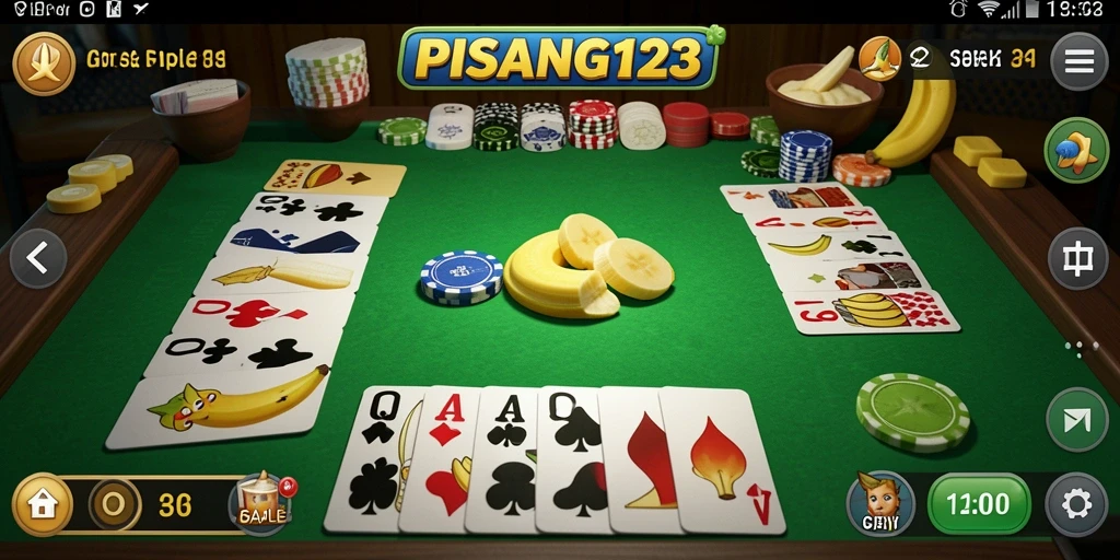 Tampilan gameplay seru dan interaktif dari PISANG123.