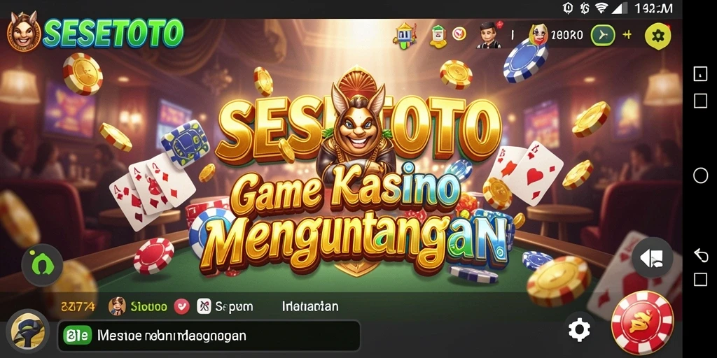 Tampilan gameplay SESETOTO yang menyenangkan dan interaktif dalam permainan Kasino.